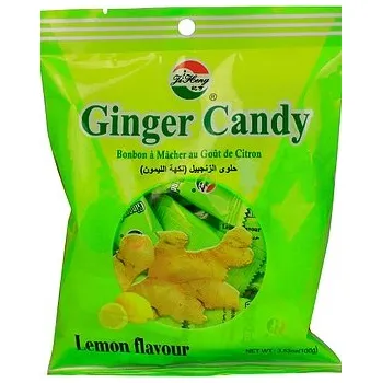 Žvýkačka JiHeng Zázvorové tvrdé bonbóny s citrónovou příchutí (100g)