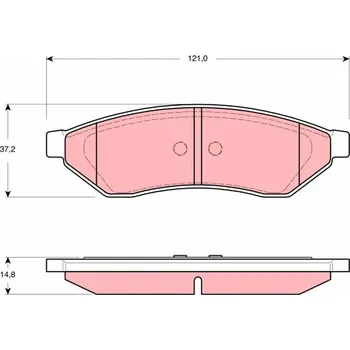Brzdová destička Sada brzdových destiček, kotoučová brzda LUCAS GDB3346
