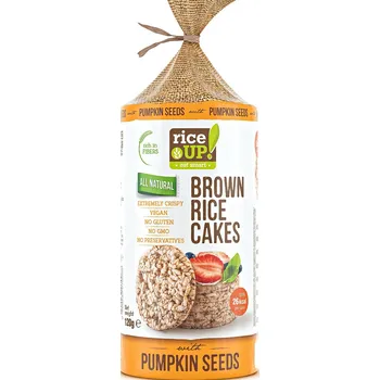 Rice Up Bezlepkové celozrnné rýžové chlebíčky s dýňovými semeny (120g)