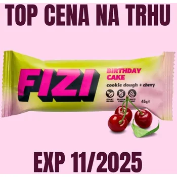 FIZI Tyčinka Birthday Cake Cookie dough + cherry 45 g EXP 11/2025