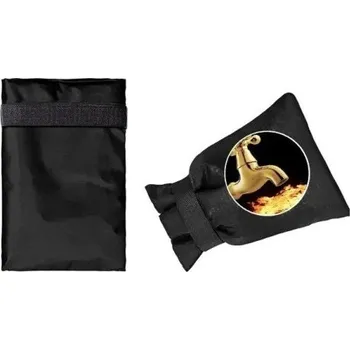 Zimní izolační kryt na venkovní kohoutek 16 x 24 cm Černý Ochrana proti mrazu větru a dešti Pro zahradu