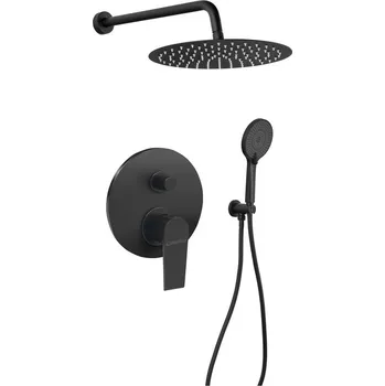 Sprchový set Sapho KAI podomítkový sprchový set s pákovou baterií, 2 výstupy, černá