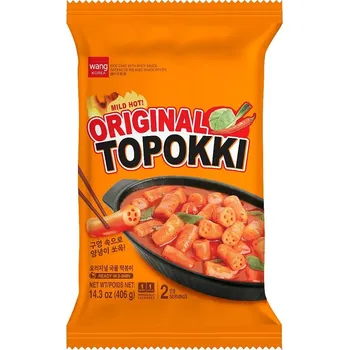 Wang Spicy Tteokbokki pálivé rýžové koláčky v sáčku 406 g