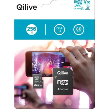 Paměťová karta Paměťová karta microSDXC 256GB Qilive Class 10 vč. Adaptéru