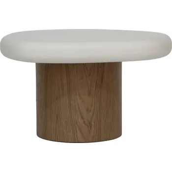 Konferenční stolek Odkládací stolek Floe 50 cm bílý/ořech