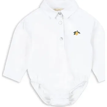 Kojenecký body Bavlněné kojenecké body Konges Sløjd RAY BABY SHIRT GOTS KS104407.9BYA bílá 00X, vel. 74