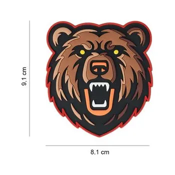 Nášivka Gumová nášivka 101 Inc Grizzly Bear - barevná