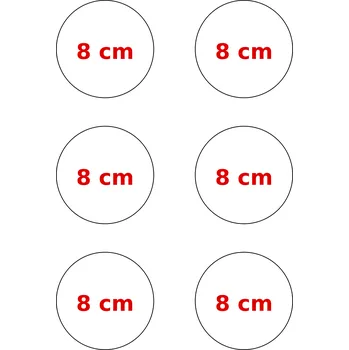 Jedlá dekorace na dort Tisk na FONDÁNOVÝ LIST s vlastním obrázkem 6x kolečko 8 cm ( BEZ VÝŘEZU)