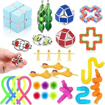 prolézačka 30dílná sada hraček Fidget Sada antistresových hraček, ulevuje od stresu a úzkosti Hračky pro děti