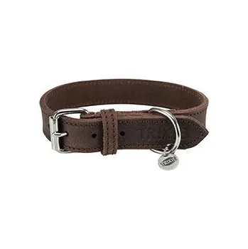 Obojek pro psa Obojek kožený Rustic L 48-56cm/25mm tm.hnědý TR