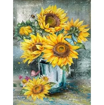 Diamantové malování Norimpex diamantové malování slunečnice ve váze 30 × 40 cm