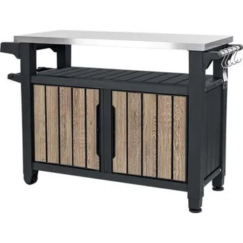 Příslušenství pro gril Grilovací stolek Keter UNITY XL 207 l Ashwood, 612064