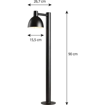 Venkovní osvětlení Louis Poulsen Toldbod osvětlení cesty, černá - Ø stínidla 15,5 cm černá matná 1 x 40 W - Doprava zdarma