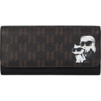 PENĚŽENKA KARL LAGERFELD IKON MONOGRAM CC CONT WALLET BROWN-KL MONO