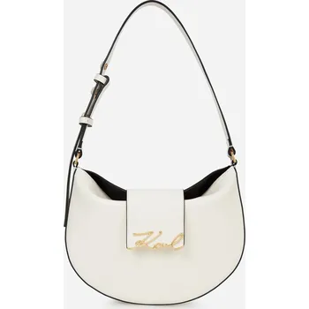 Kabelka KABELKA KARL LAGERFELD K/SIGNATURE FL HALFMOON SHB OFF WHITE