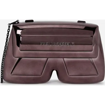 Módní doplněk KABELKA KARL LAGERFELD IKON/K HARD CLUTCH BLACK-NICKEL