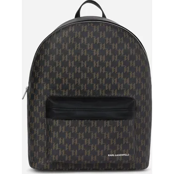 Městský batoh BATOH KARL LAGERFELD K/MONOGRAM KANVAS BACKPACK BLACK-BROWN