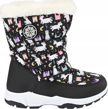 Dívčí sněhule Dětské sněhule Jednorožec AULP UNIKO zateplené zimní boty na zip, velikost 32