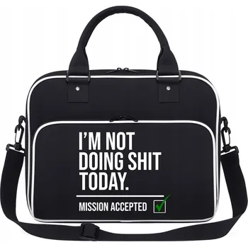 Sportovní taška Sportovní taška černá na cvičení Trénink do školy Módní MISSION ACCEPTED