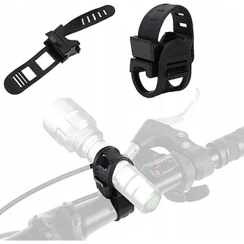 Uchwyt do latarki MBI-32 černý, nastavitelný, ze silikonové gumy