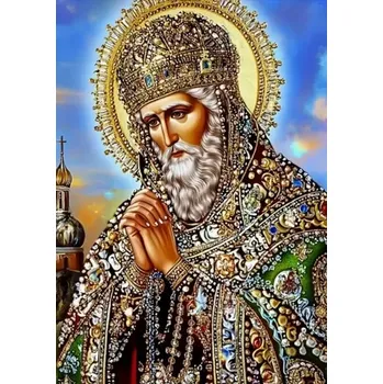 Diamantové malování diamantové malování svatý patron 30 × 40 cm