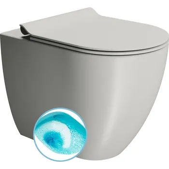 Umyvadlo GSI PURA WC mísa stojící, Swirlflush, 36x55cm, spodní/zadní odpad, cenere dual-mat 889017
