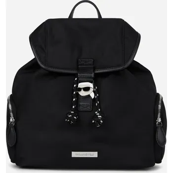 Kabelka BATOH KARL LAGERFELD IKON NYLON SM FLAP BACKPACK BLACK