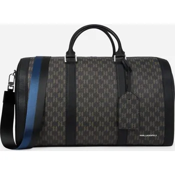 Kabelka TAŠKA KARL LAGERFELD K/MONOGRAM KANVAS WEEKENDER BLACK-BROWN