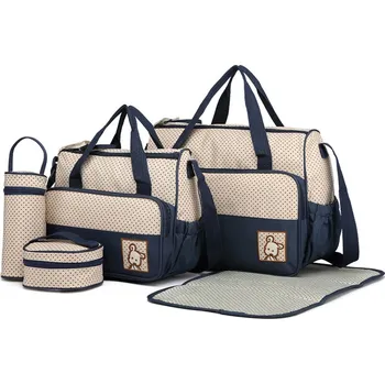Miss Lulu Sada Mateřských tašek a doplňků - 5 kusů - Navy 9026-NY