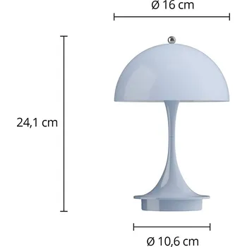 Venkovní osvětlení Louis Poulsen Panthella PORTABLE 160 V3, opálově světle modrá 1 x 2,5 W LED - Doprava zdarma