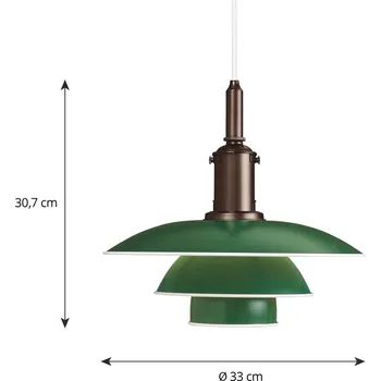 Louis Poulsen PH 3 1/2-3 závěsné měď/zelená měď, zelená 1 x 70 W - Doprava zdarma