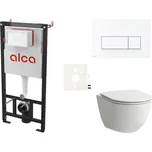 Laufen Cenově zvýhodněný závěsný WC set Alca do lehkých stěn / předstěnová montáž + WC Laufen SIKOASL7 SIKOASL7
