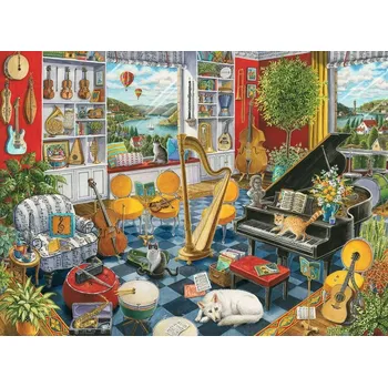 Puzzle RAVENSBURGER Puzzle Hudební místnost 500 dílků