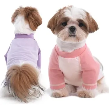 Obleček pro psa DENTRUN 2dílné psí tričko, psí trička s rukávy, trička pro malé psy, prodyšné a pohodlné oblečení