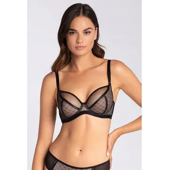 Dámské spodní prádlo Dámská podprsenka NANCY 01 Černá s béžovou - Gatta černá s tělovou 75D