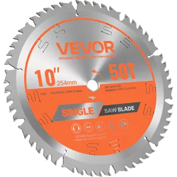 Vevor Pilový kotouč 254 mm, otvor 15.875 mm, 50 zubů, na dřevo, osb