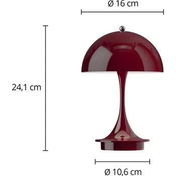 Venkovní osvětlení Louis Poulsen Panthella PORTABLE 160 V3, neprůhledná vínová bordó 1 x 2,5 W LED - Doprava zdarma