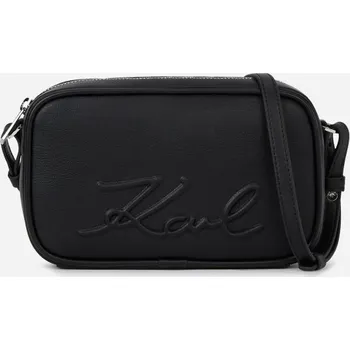 Módní doplněk TAŠKA KARL LAGERFELD K/VILLE SLIM CAMERA BAG BLACK-NICKEL
