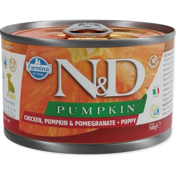 Konzerva N&D Puppy MiniChicken, Pumpkin & Pomegranate 140g-KS
