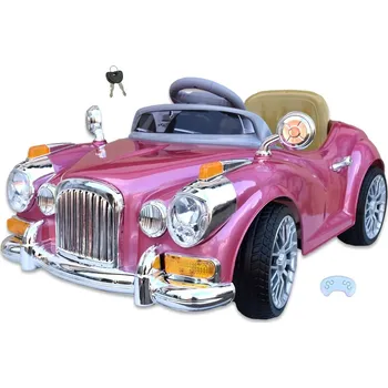 Dětské elektrovozidlo Kuba retro New s 2,4G dálkovým ovládáním, růžová metalíza