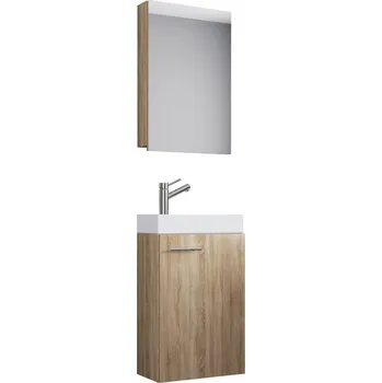 VCM Slito 762845 koupelnová sestava se zrcadlovou skříňkou, dub sonoma