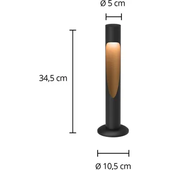Lampička Louis Poulsen Stojací lampa Flindt, 940 černá 35 cm podstavec 24 V - Ø základna 10,5 cm, délka kabelu 500 cm LED 6,5 W celkem - Doprava zdarma
