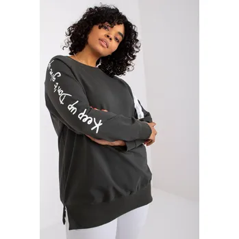 Dámská tunika Bavlněná tunika Parma s nápisy na rukávech barva khaki