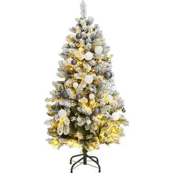 Vánoce zahrada-XL Umělý sklápěcí vánoční stromek se 150 LED a koulemi 120 cm 3210105