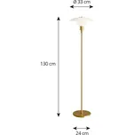Louis Poulsen PH 3 1/2-2 1/2 stojací lampa mosaz - Ø nohy 24 cm; délka přívodního vedení 250 cm bílá, mosaz 1 x 70 W - Doprava zdarma