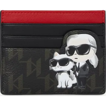 POUZDRO NA PLATEBNÍ KARTY KARL LAGERFELD IKON MONOGRAM CC CARD HOLDER BROWN-KL MONO
