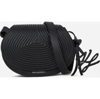 Módní doplněk KABELKA KARL LAGERFELD K/WELLEN SADDLE BAG BLACK