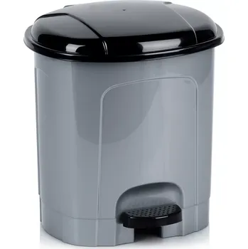 Odpadkový koš plastový koš na odpad s pedálem 5,5 l šedý