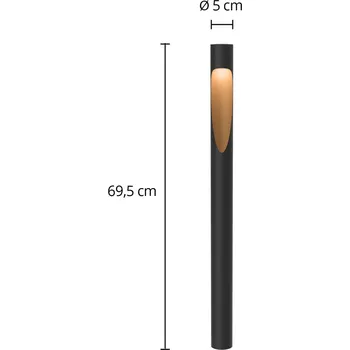 Venkovní osvětlení Louis Poulsen osvětlení cesty Flindt 840 černá 70 cm šroubová objímka LED 6,5 W celkem - Doprava zdarma