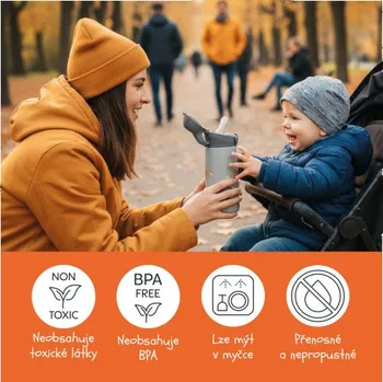 Termoska na pití s pítkem 400 ml, Mountains